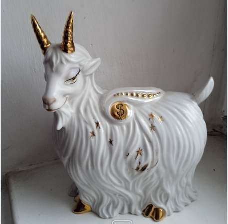 Копилка Коза Анфиса Коростенский фарфор ручная работа, автор Шевченко А.Г., 2002г..png